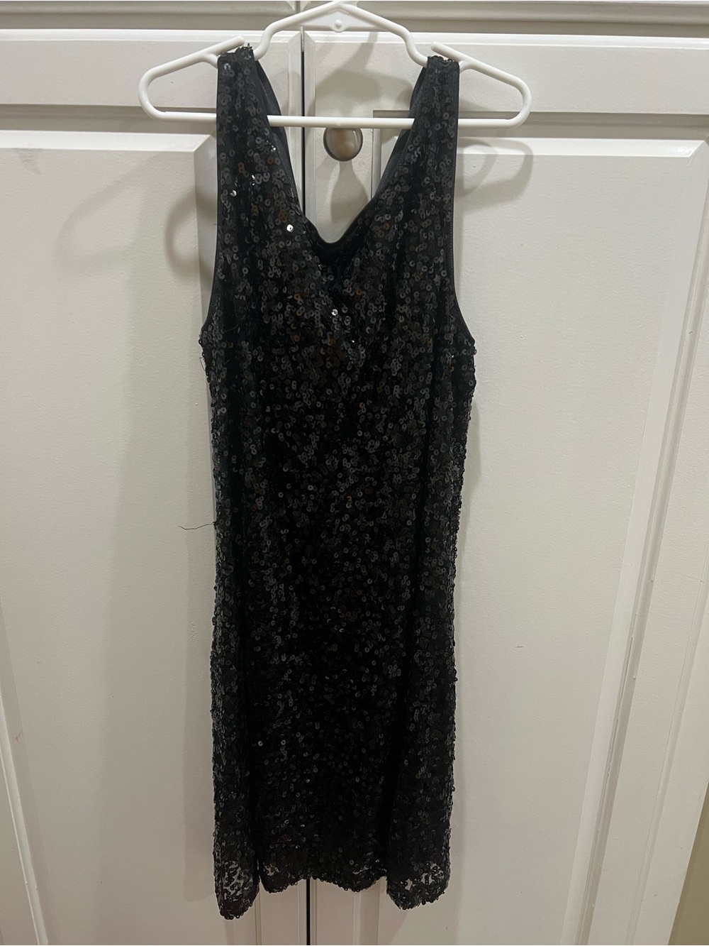 H&M Black Sequin V-Neck Party Dress